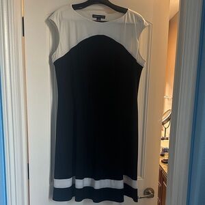 American Living Black and Off White Midi Dress